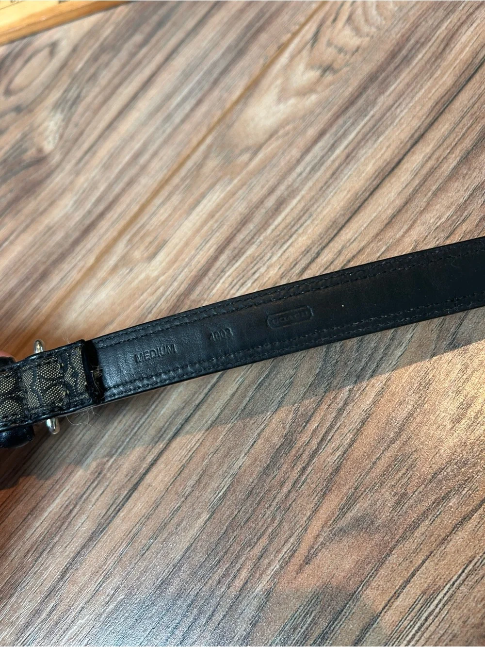 Coach Gray and Black Leather Key Straps with Logo Charm